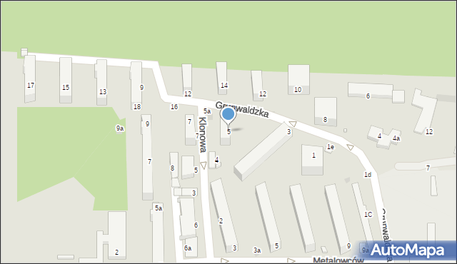 Kraśnik, Grunwaldzka, 5, mapa Kraśnik