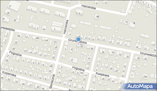 Krobia, Grunwaldzka, 41, mapa Krobia