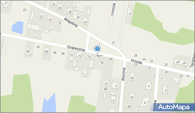 Królewiec, Graniczna, 76, mapa Królewiec