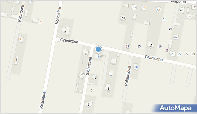 Królewiec, Graniczna, 8, mapa Królewiec