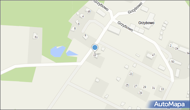 Kronowo, Grzybowo, 12, mapa Kronowo