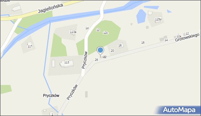 Krościenko nad Dunajcem, Grotowskiego Władysława, 24, mapa Krościenko nad Dunajcem