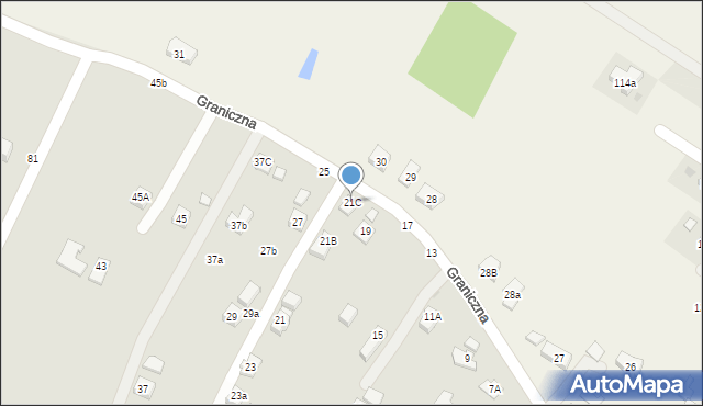 Krosno, Graniczna, 21C, mapa Krosna