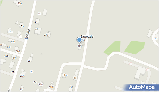 Krosno, Graniczna, 31C, mapa Krosna