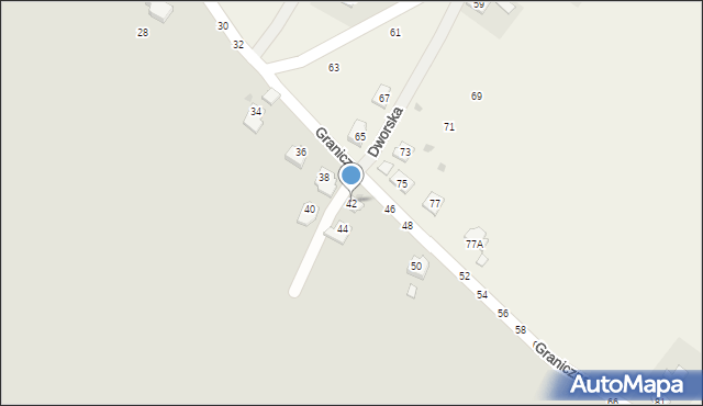 Krosno, Graniczna, 42, mapa Krosna