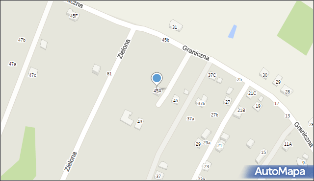 Krosno, Graniczna, 45A, mapa Krosna