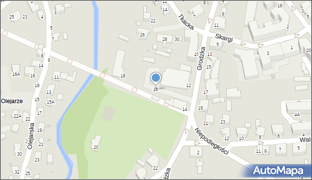 Krosno, Grodzka, 16, mapa Krosna