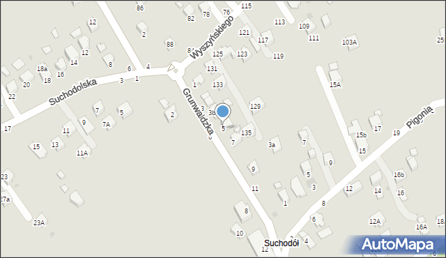 Krosno, Grunwaldzka, 5, mapa Krosna