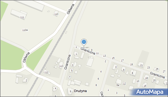 Krosno, Graniczna, 5, mapa Krosna