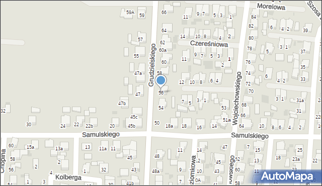 Krotoszyn, Grudzielskiego Kazimierza, gen., 56, mapa Krotoszyna