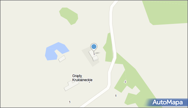 Kruklanki, Grądy Kruklaneckie, 1, mapa Kruklanki