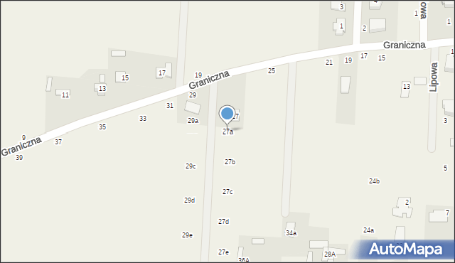 Krupia Wólka, Graniczna, 27a, mapa Krupia Wólka