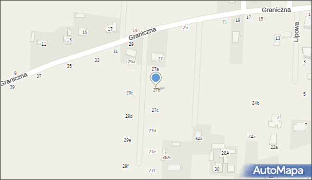Krupia Wólka, Graniczna, 27b, mapa Krupia Wólka
