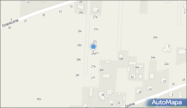 Krupia Wólka, Graniczna, 27d, mapa Krupia Wólka