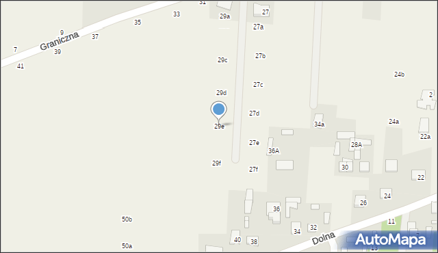 Krupia Wólka, Graniczna, 29e, mapa Krupia Wólka