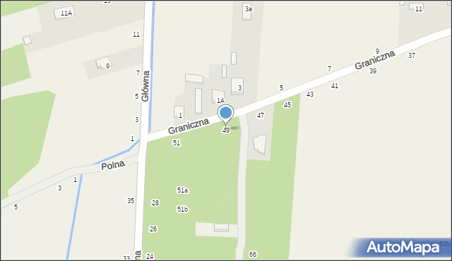 Krupia Wólka, Graniczna, 49, mapa Krupia Wólka
