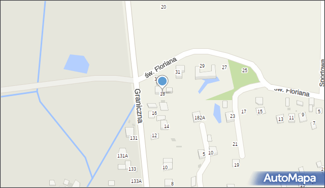 Krzeczów, Graniczna, 18, mapa Krzeczów