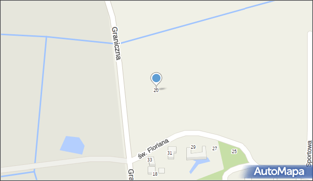 Krzeczów, Graniczna, 20, mapa Krzeczów