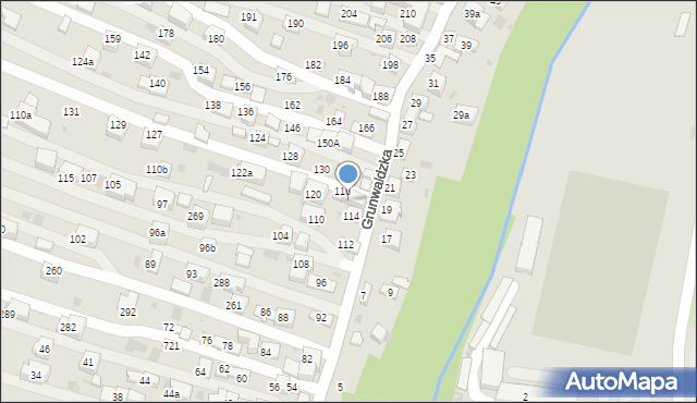 Krzeszowice, Grunwaldzka, 118, mapa Krzeszowice