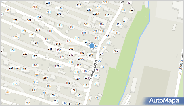 Krzeszowice, Grunwaldzka, 168, mapa Krzeszowice