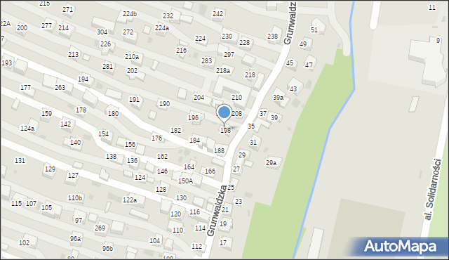 Krzeszowice, Grunwaldzka, 198, mapa Krzeszowice