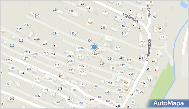 Krzeszowice, Grunwaldzka, 224a, mapa Krzeszowice