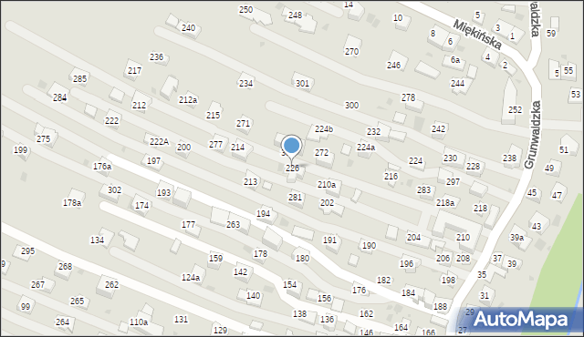 Krzeszowice, Grunwaldzka, 226, mapa Krzeszowice