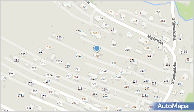 Krzeszowice, Grunwaldzka, 301, mapa Krzeszowice