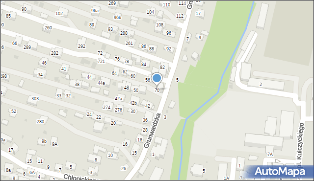 Krzeszowice, Grunwaldzka, 70, mapa Krzeszowice