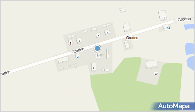 Krzywa Wieś, Grodno, 8, mapa Krzywa Wieś