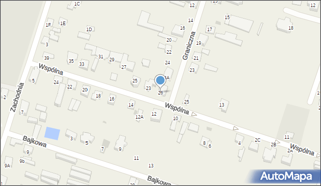 Ksawerów, Graniczna, 26, mapa Ksawerów