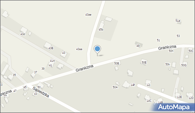 Książenice, Graniczna, 45, mapa Książenice