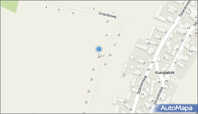Kuropatnik, Granitowa, 14, mapa Kuropatnik