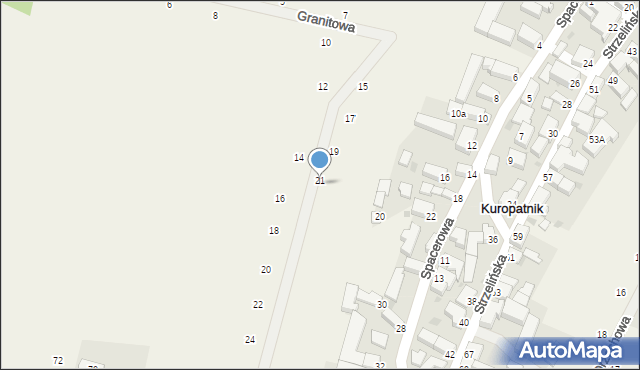 Kuropatnik, Granitowa, 21, mapa Kuropatnik