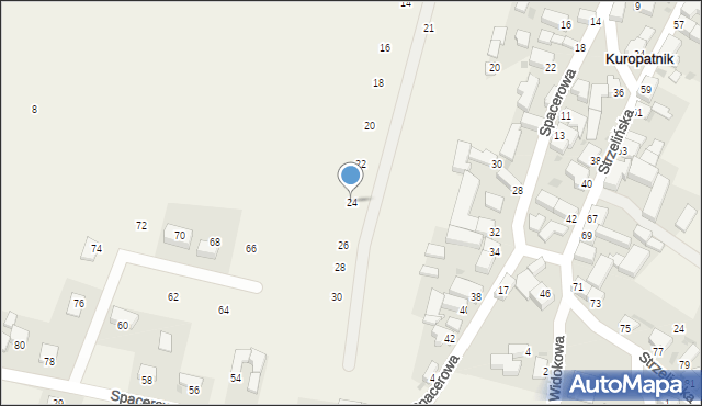 Kuropatnik, Granitowa, 24, mapa Kuropatnik