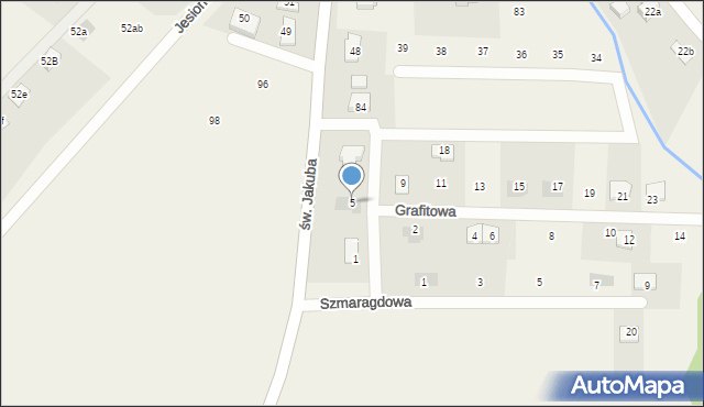 Kurowice, Grafitowa, 5, mapa Kurowice