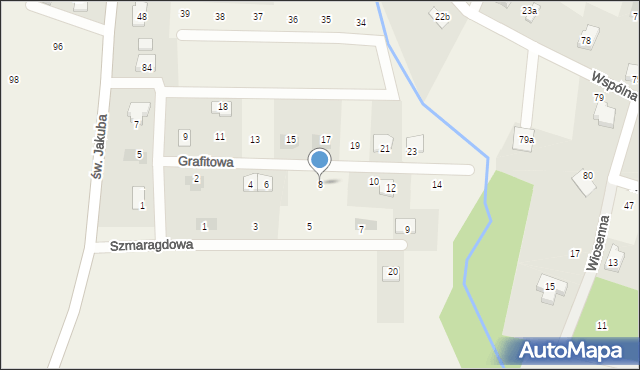 Kurowice, Grafitowa, 8, mapa Kurowice