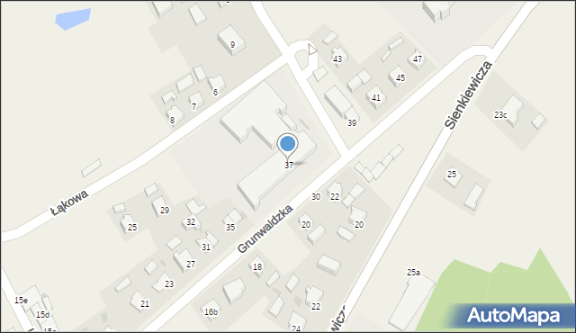 Kurzętnik, Grunwaldzka, 37, mapa Kurzętnik
