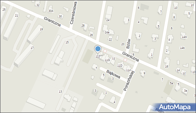 Kutno, Graniczna, 11J, mapa Kutno