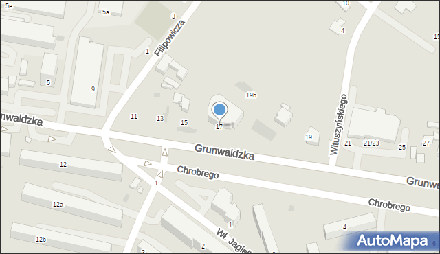 Kutno, Grunwaldzka, 17, mapa Kutno