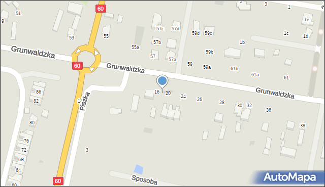 Kutno, Grunwaldzka, 18, mapa Kutno