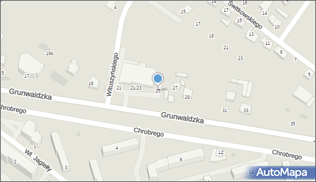 Kutno, Grunwaldzka, 25, mapa Kutno