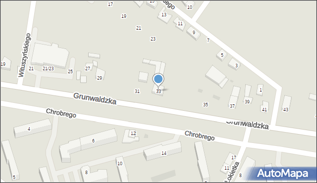 Kutno, Grunwaldzka, 33, mapa Kutno