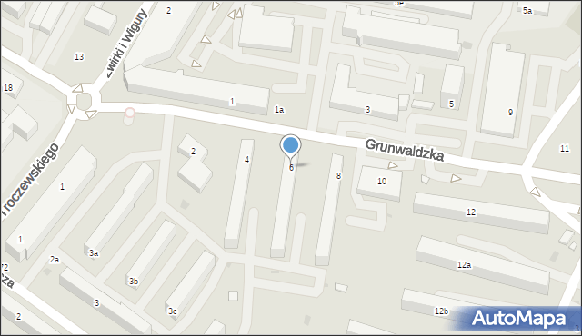 Kutno, Grunwaldzka, 6, mapa Kutno