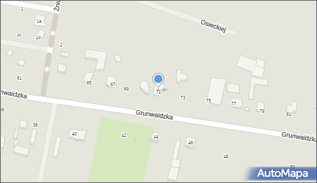 Kutno, Grunwaldzka, 71, mapa Kutno