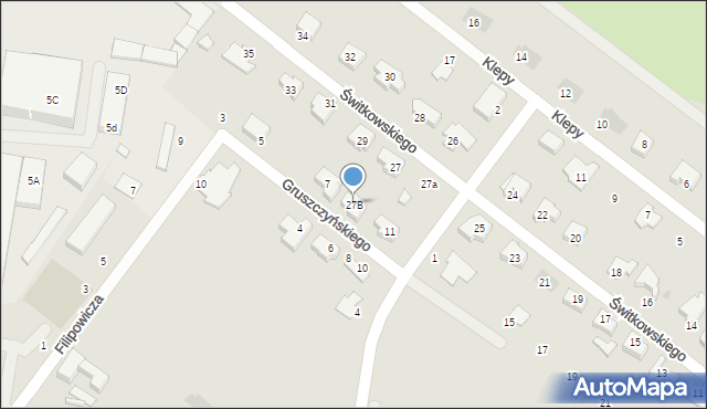 Kutno, Gruszczyńskiego Stanisława, 27B, mapa Kutno