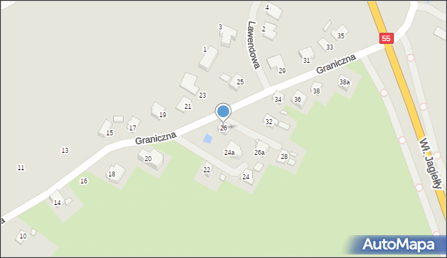 Kwidzyn, Graniczna, 26, mapa Kwidzyn