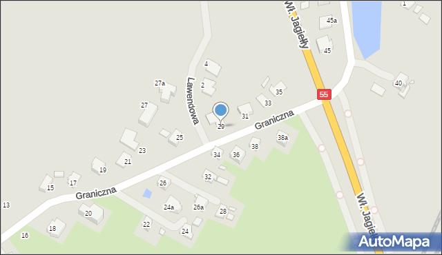 Kwidzyn, Graniczna, 29, mapa Kwidzyn