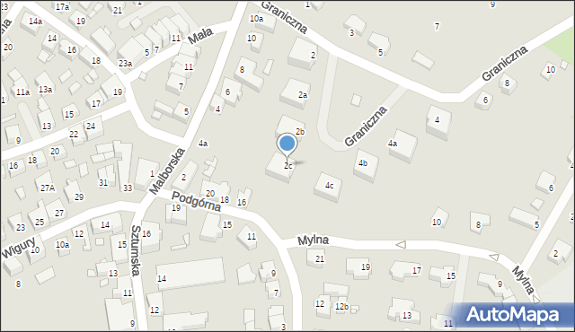 Kwidzyn, Graniczna, 2c, mapa Kwidzyn