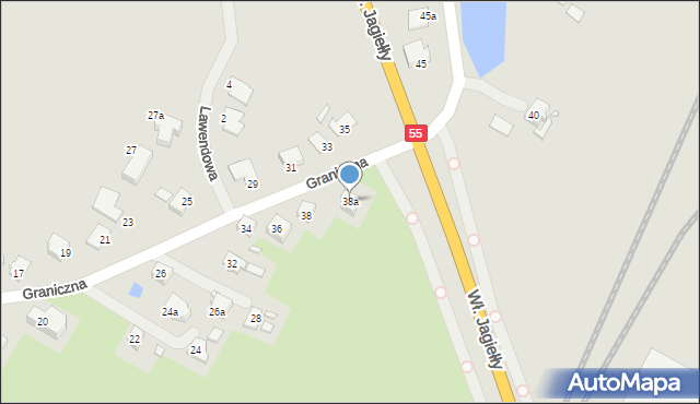 Kwidzyn, Graniczna, 38a, mapa Kwidzyn